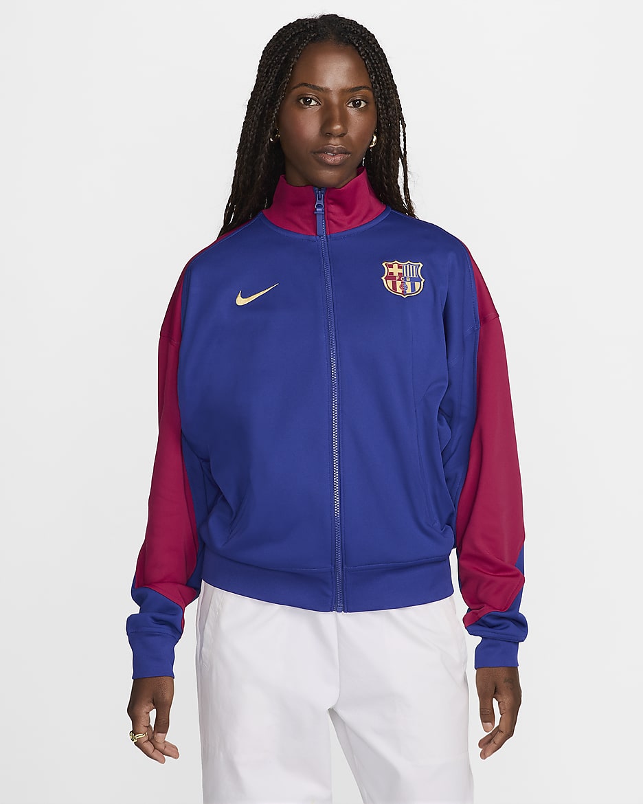 Veste de foot nationale Nike Dri FIT FC Barcelona Academy Pro Domicile pour femme